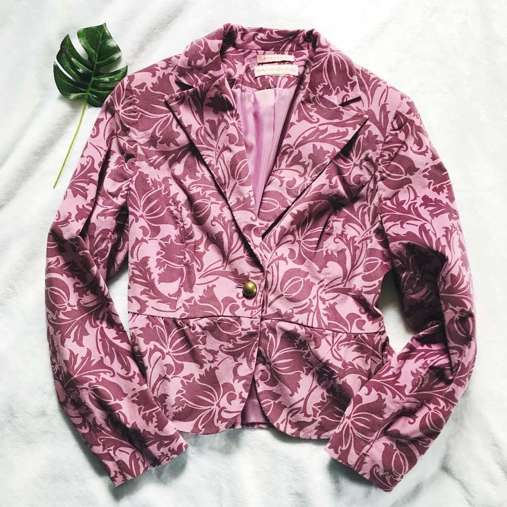 Bandolino Purple Velvet Peplum Blazer Sz. Medium
